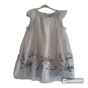 Heirlooms by Polly Flinders Embroidered Tulle Tunic Top